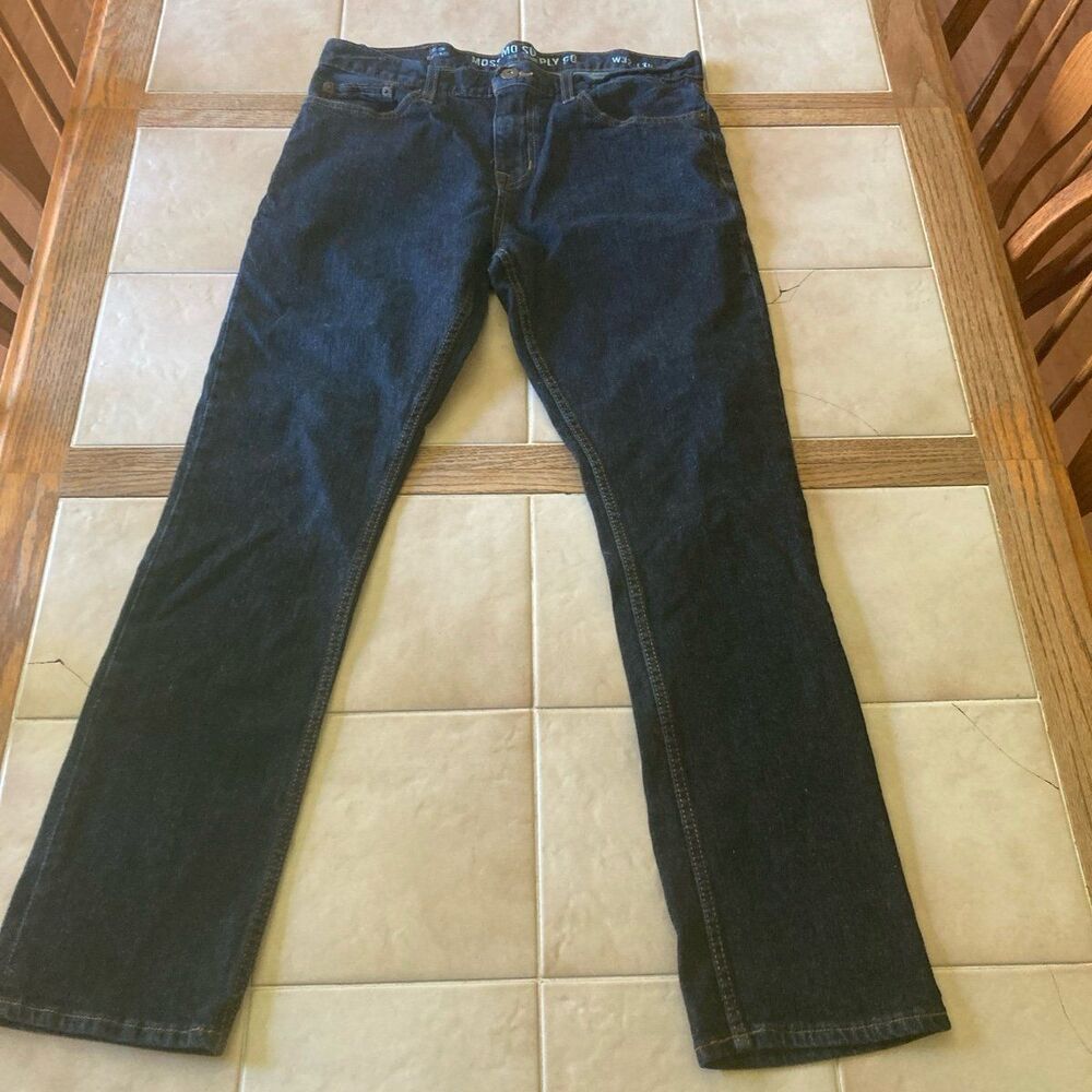 Mossimo Mens Jeans Slim W32 / L30 Stretch dark wash